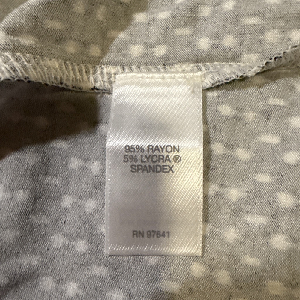 Women's J.Jill Petite Tunic Top XSP Green White Patterned - Picture 6 of 7